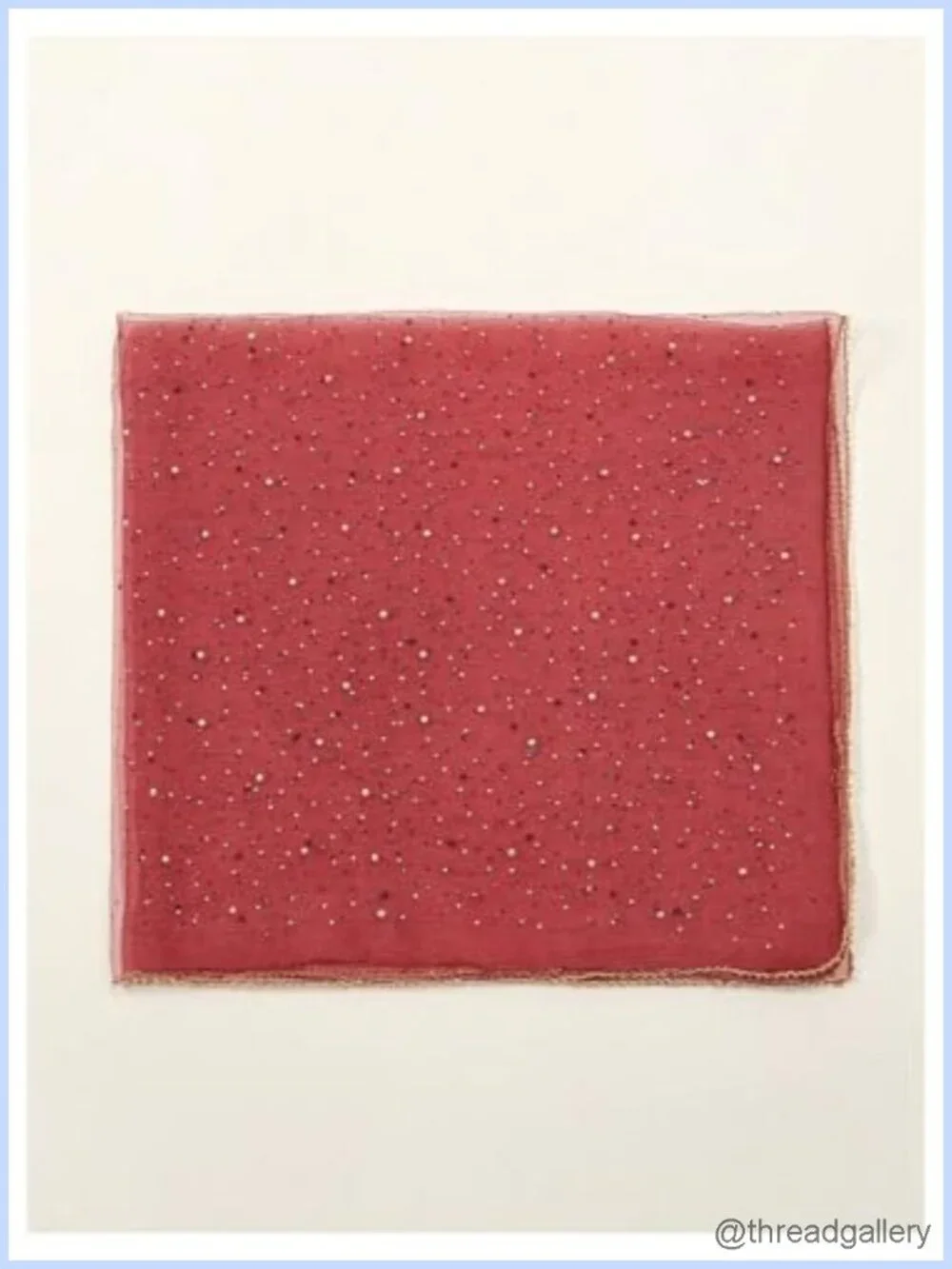 Women's Sequin Mesh Sheer Square Head Scarf Bandana Hair Wrap